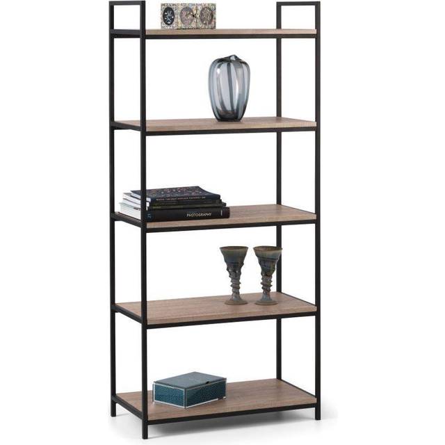 Tribeca - Tall Bookcase - Oak/Metal - Wooden/Metal - Happy Beds
