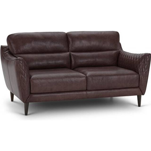 Houston Sienna Leather Sofas - 2 Seater Sofa - Lucca Range - Oak Furnitureland