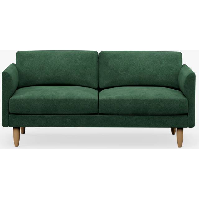 Hutch Velvet Curve Arm 3 Seater Sofa - Sage Green
