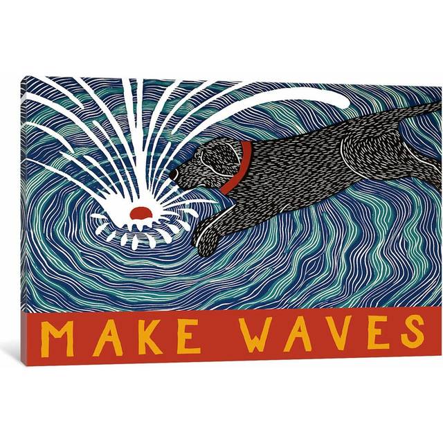 'Make Waves with Banner' Graphic Art on Wrapped Canvas (66.04 cm H x 45.72 cm W x 1.91 cm D)
