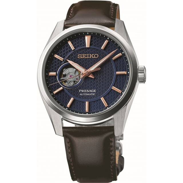Seiko Presage Sharp Edged Midnight Blue Open Heart Dial Automatic SPB311 SPB311J1 SPB311J 100M Men's Watch