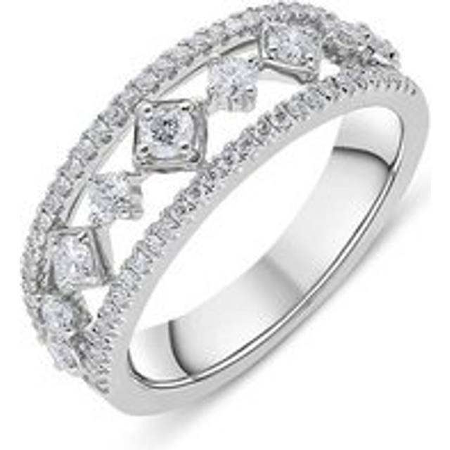 18ct White Gold 0.58ct Diamond Style & Fashion Half Eternity Ring - I