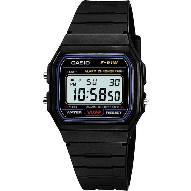 CASIO STANDARD DIGITAL WATCH WITH LED-LIGHT F-91W-1JF - Brown