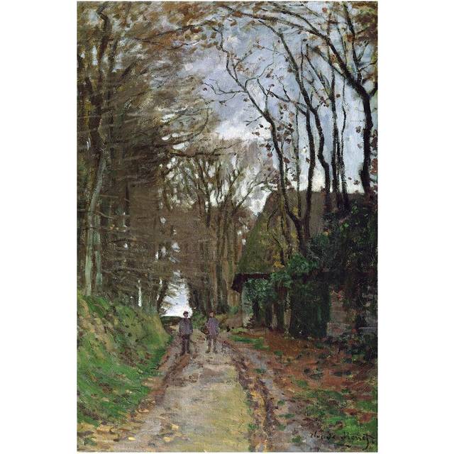 Path in Normandy by Claude Monet - Painting Print on Canvas - No Frame (20.32 cm H x 30.48 cm W)