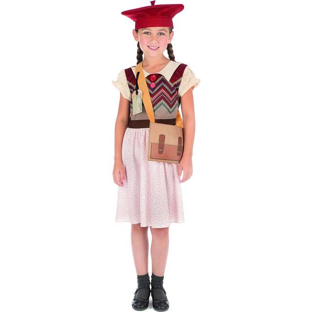 Evacuee Schoolgirl Childrens Costume