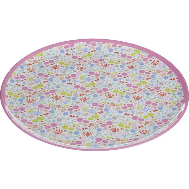Floral Design Casey Dinner Plate, Curved Contemporary Breakfast Plate, Functional Breakfast Dinner Plate