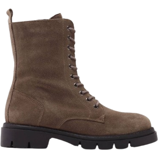 DANIEL Lacie Taupe Suede Lace Up Ankle Boots Size: 40, Colour: Taupe Suede