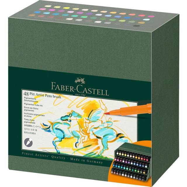 Soft Brush Pen Pitt Artist India Ink 48-pack Faber-Castell