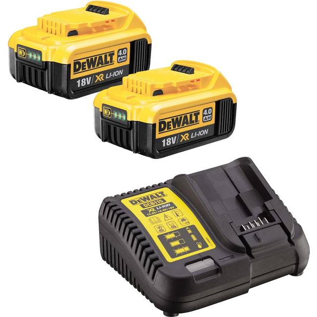 Dewalt DCB182 2 x 4.0ah 18v XR Lithium Ion Li-Ion Batteries with DCB115 Charger