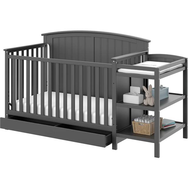 Convertible crib and changer best sale