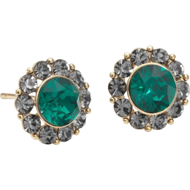 Lily & Rose Miss Sofia Örhängen - Emerald / Black Diamond