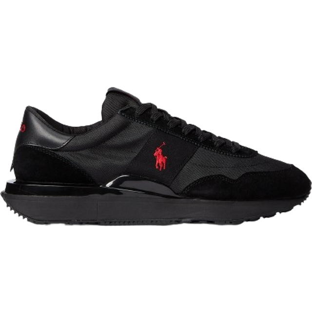 Men's Polo Ralph Lauren TRAIN 89 Mens Trainers Triple Black/Red - Size: 11