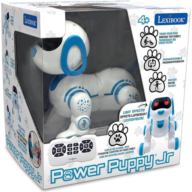 LEXIBOOK Pup01 Power Puppy Smart Robot Dog - White & Blue, White,Blue