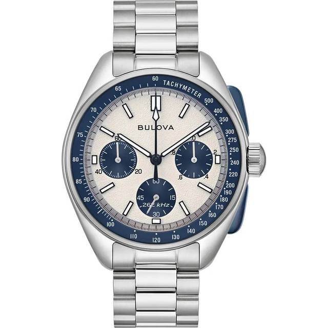 Bulova Lunar Pilot Archive Series Special Edition Chronograph Silver Dial Quartz 98K112 Men&#39;s Watch With Extra Strap