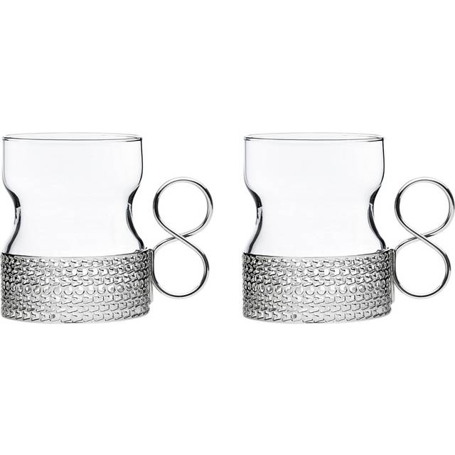 Iittala Tsaikka glas med hållare 23 cl 2-pack silver