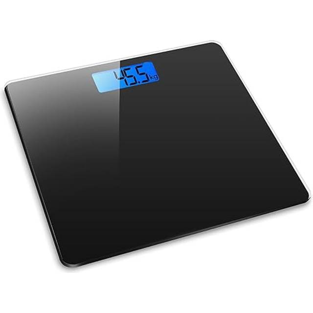Digital Electronic Bathroom Scale Bath Scales 180KG Backlit Weight Management (Black)