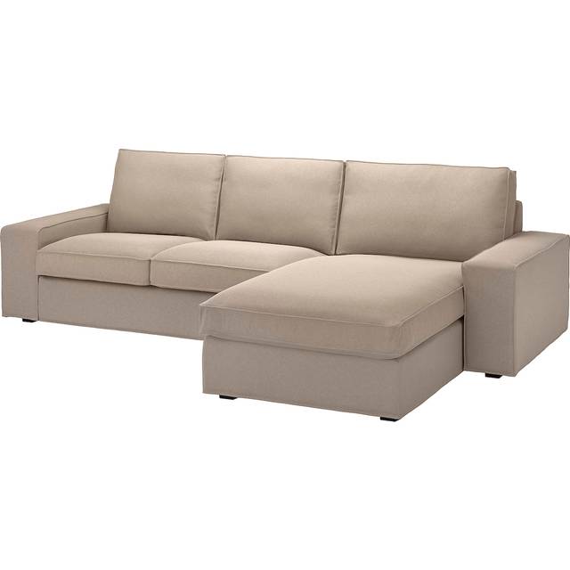 KIVIK 3-sitssoffa med schäslong, Tallmyra beige