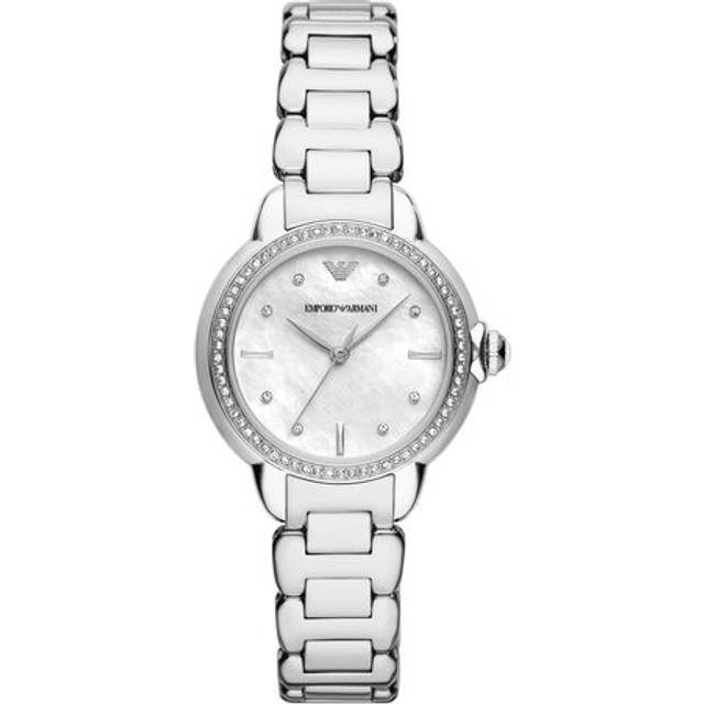 Emporio Armani Stainless Steel Mother Of Pearl Dial Quartz AR11596 Women's Watch