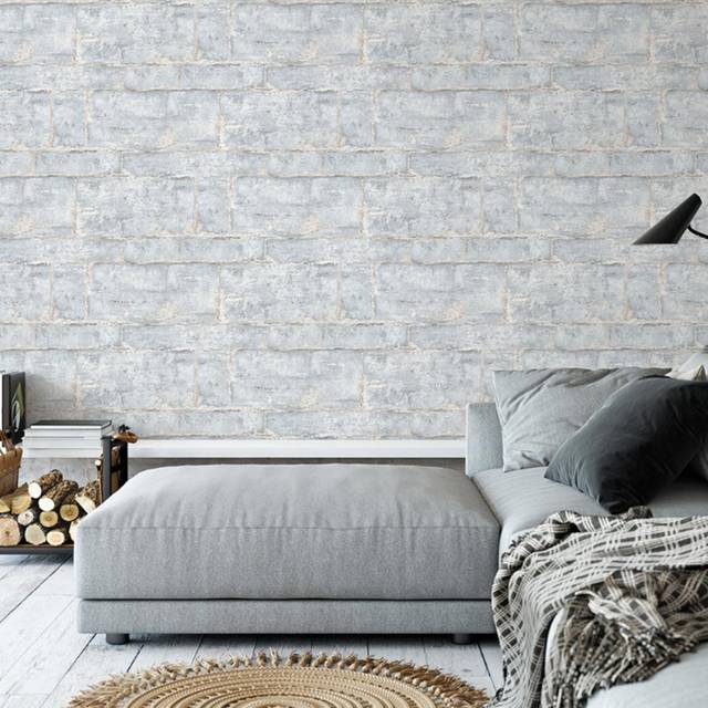 Light blue wallpaper textured 3d realistic stone wall glitter effect erismann