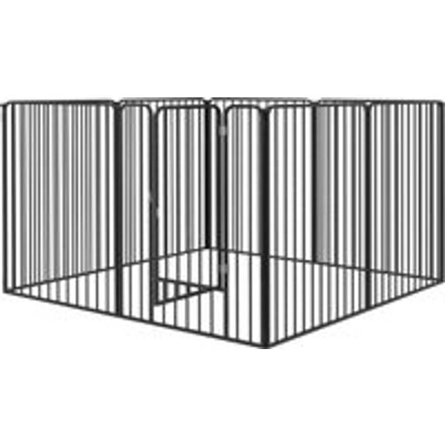 Pawhut 8 Panels Heavy Duty Dog Pen, 100cm Height Pet Playpen For, Small Medium Large Dogs