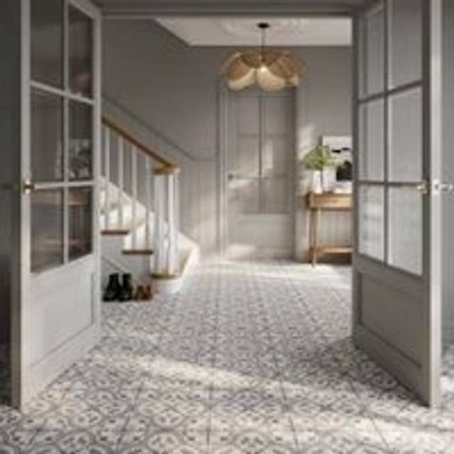 Wickes Ruben Grey Matt Porcelain Wall & Floor Tile - 330 X 330mm, S - Patterned