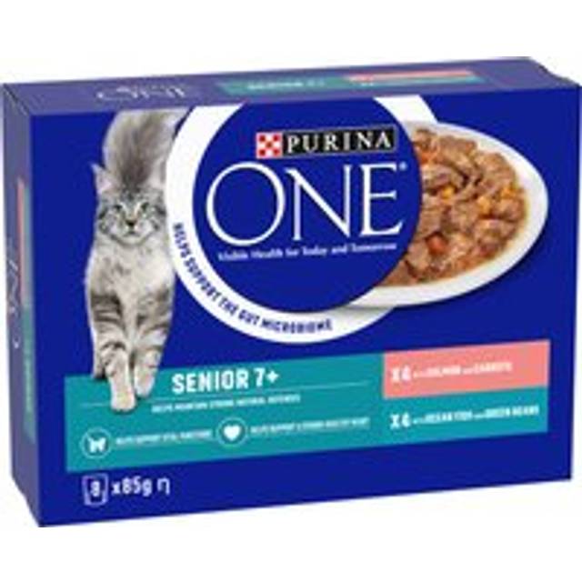 Purina ONE Senior 7+ Salmon and Ocean Fish 8 x 85g (680g)