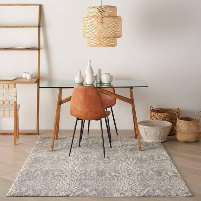 Meadors Tufted Ivory/Grey Rug (Rectangle 160 x 221cm)