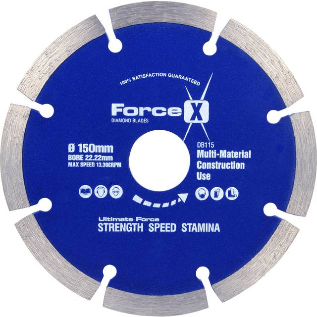 Silverline Concrete & Stone Cutting Diamond Blade - 150 x 22.23mm Segmented Rim