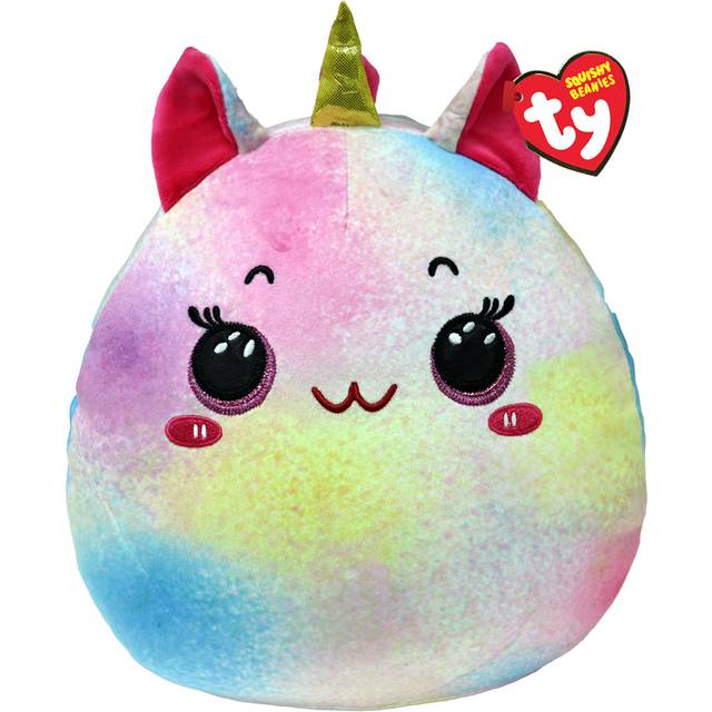 Ty Maisie Unicorn Squish a Boo 25 cm – Squishy Beanies för barn, baby mjuka plyschleksaker – Collectible cuddly fodrad teddy