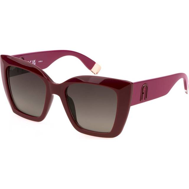 Furla SFU710 09PN Women's Sunglasses Burgundy Size 54 - Shiny Bordeaux (54)