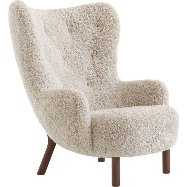 &Tradition Petra VB3 High fåtölj Oljad valnöt-Sheepskin Moonlight