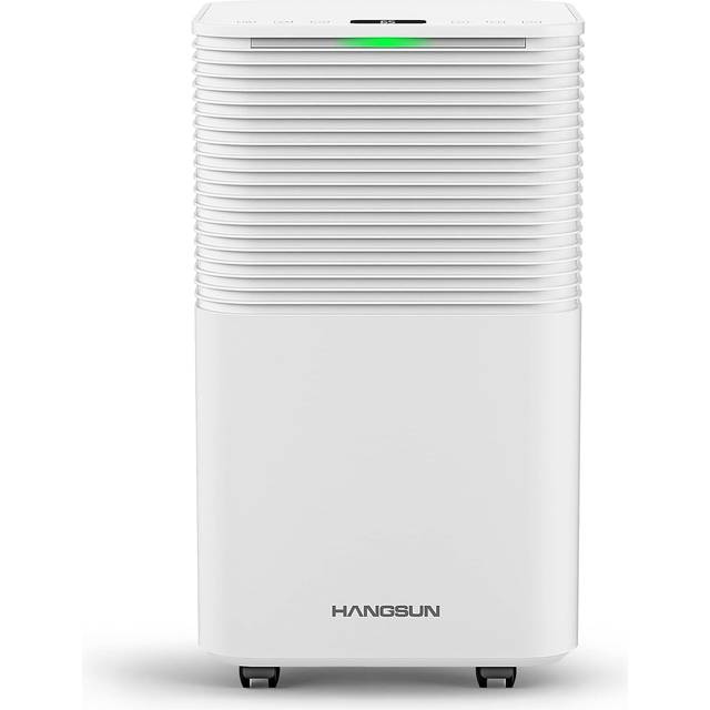 Hangsun 12L Dehumidifier with Digital Humidity Display, Sleep Mode, Laundry Drying Dehumidifiers for Home Damp with Continuous Drainage