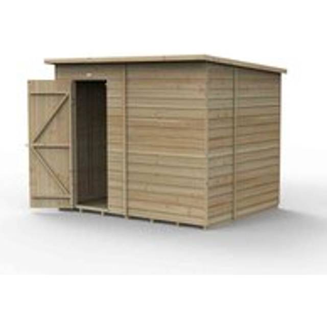 8' x 6' Forest 4Life 25yr Guarantee Overlap Pressure Treated Windowless Pent Wooden Shed (2.52m x 2.05m)