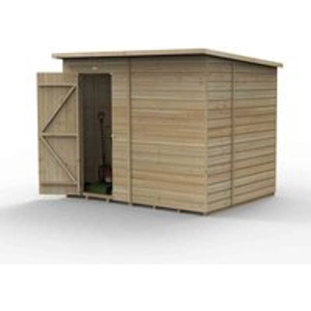 8' x 6' Forest Beckwood 25yr Guarantee Shiplap Pressure Treated Windowless Pent Wooden Shed (2.52m x 2.05m)
