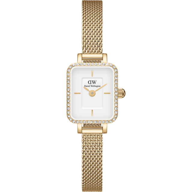 Daniel Wellington Quadro Mini i guldfarvet med krystaller