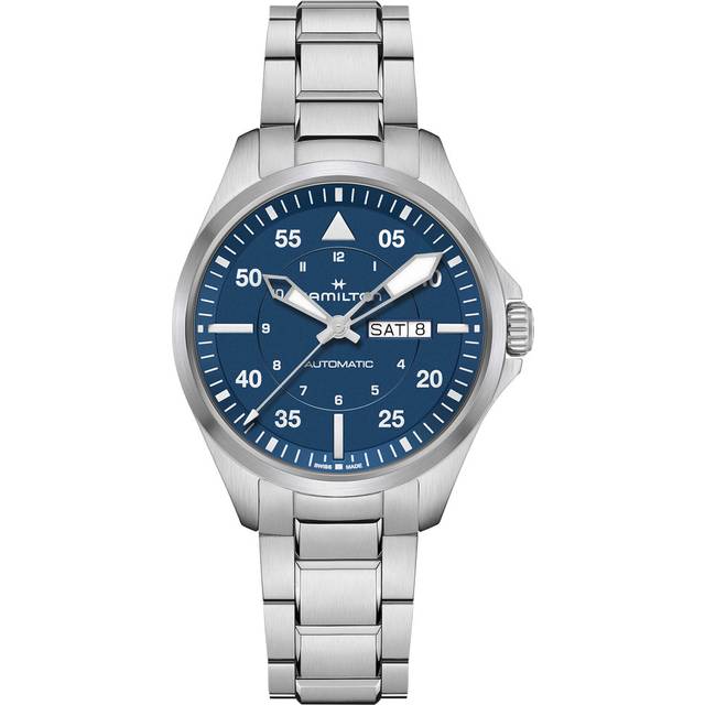 HAMILTON Khaki Aviation Pilot Day Date AUTO 42MM Blue Dial Men's Watch H64635140 - 42 mm