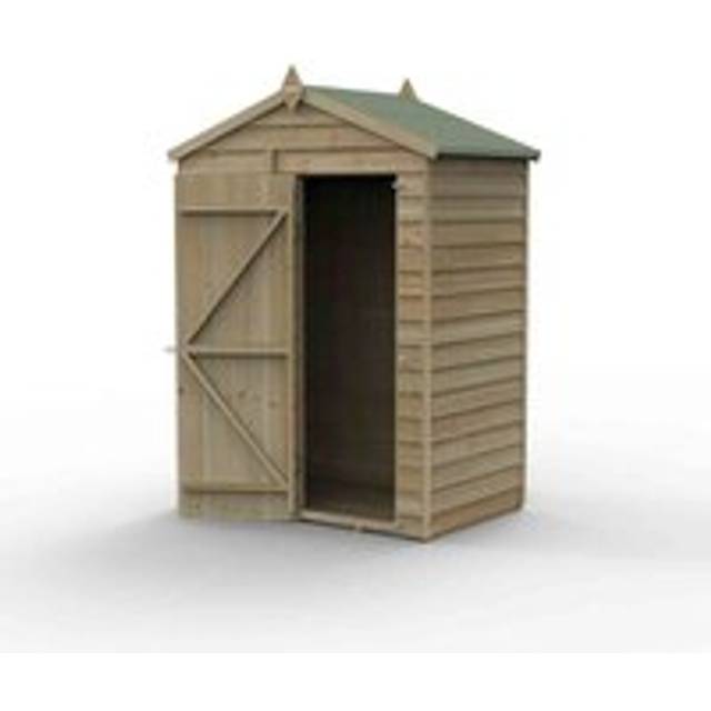 5' x 3' Forest 4Life 25yr Guarantee Overlap Pressure Treated Windowless Apex Wooden Shed (1.64m x 1m)