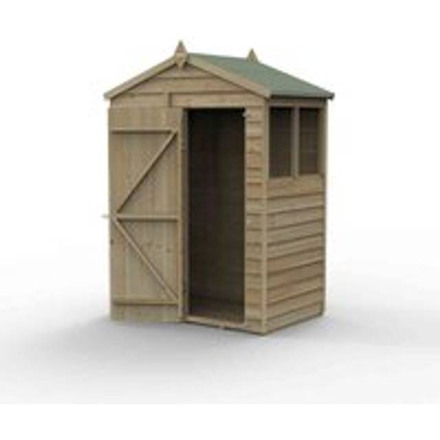 5' x 3' Forest 4Life 25yr Guarantee Overlap Pressure Treated Apex Wooden Shed (1.64m x 1m)
