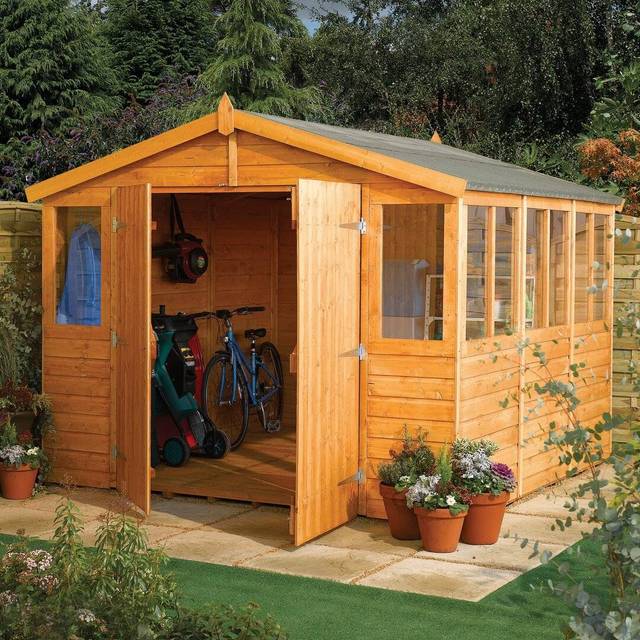Rowlinson Garden Products 15 x 9 Rowlinson Workshop Apex Garden Shed