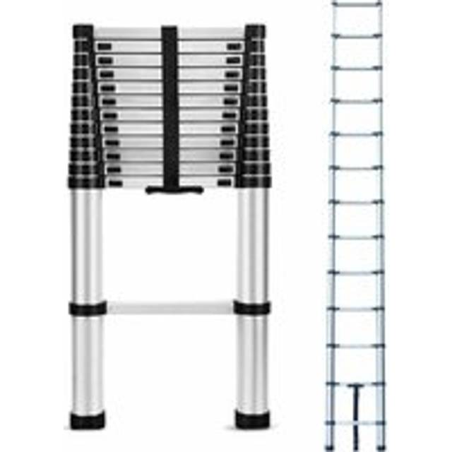 3.8M/12.5Ft Telescopic Ladders Multi-Purpose Telescoping Ladders Extension Extend Portable Ladder Foldable Ladder EN131 ce Standards