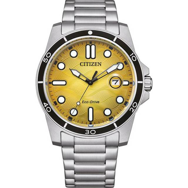CITIZEN Män analog kvarts klocka med rostfritt stål armband AW1816-89X, pengar, Armband