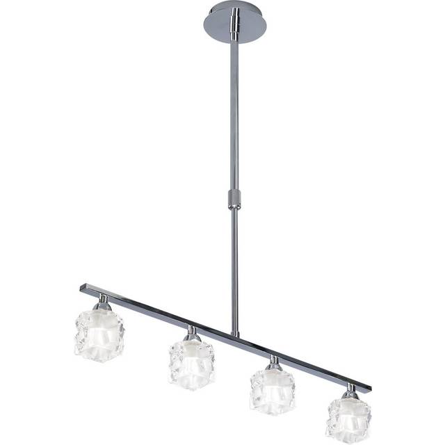 Mantra M1847 Ice Linear Pendant 4 Light G9 ECO Bar Polished Chrome