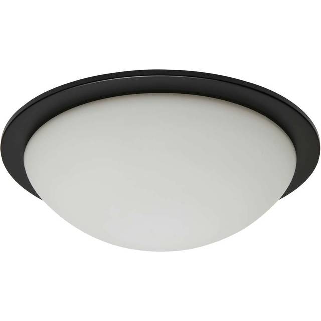 Spa OPIE 12W LED Flush Ceiling Light Cool White Matt Black