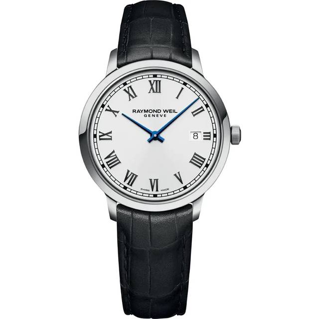 Raymond Weil Men's Toccata 39.5 Date Roman Numerals Leather Strap Watch