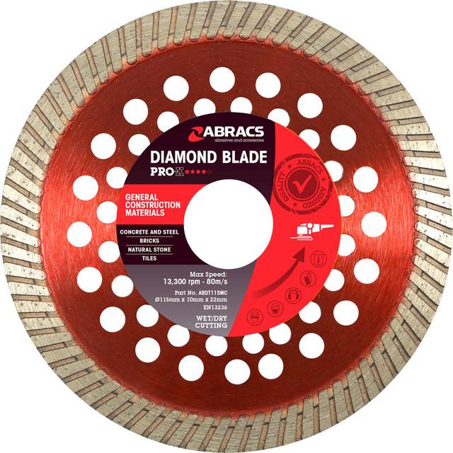 Abracs Gcm-Pro-X Diamond Blade 115mm x 10mm x 22.23mm