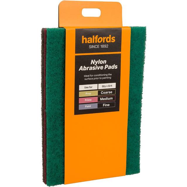 Halfords Nylon Abrasive Pads X3