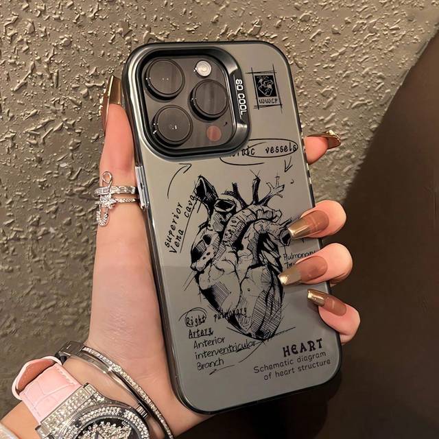 1 st Personality Heart Design Anti-Drop Telefonfodral Kompatibel med IPhone 11 12 13 14 11pro Max 12pro Max 13pro Max 14pro Max Xr 15 15 Pro 15 Pro Ma - Multifärgad (Multi-size)