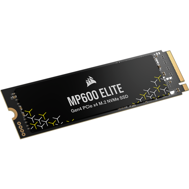 CORSAIR MP600 ELITE 1 TB M.2 PCIe Gen4 x4 NVMe SSD - M.2 2280 - Upp Till 7 000 MB/Sek Sekventiell Läsning - High-Density 3D TLC NAND - Svart
