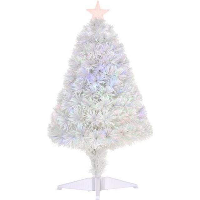 Homcom 2.5Ft Tabletop Christmas Tree - Festive Sparkle | Wowcher - White