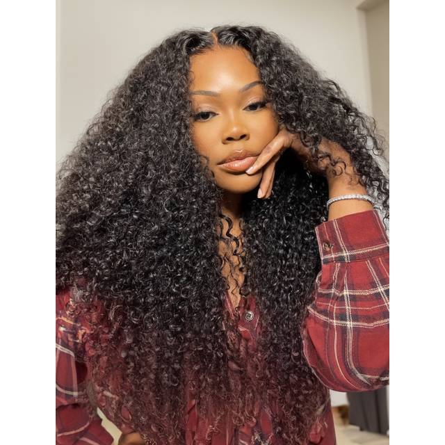 36 Inch Glueless HD Lace Curly Human Hair Wig with Bleached Knots Match All Skin Tones